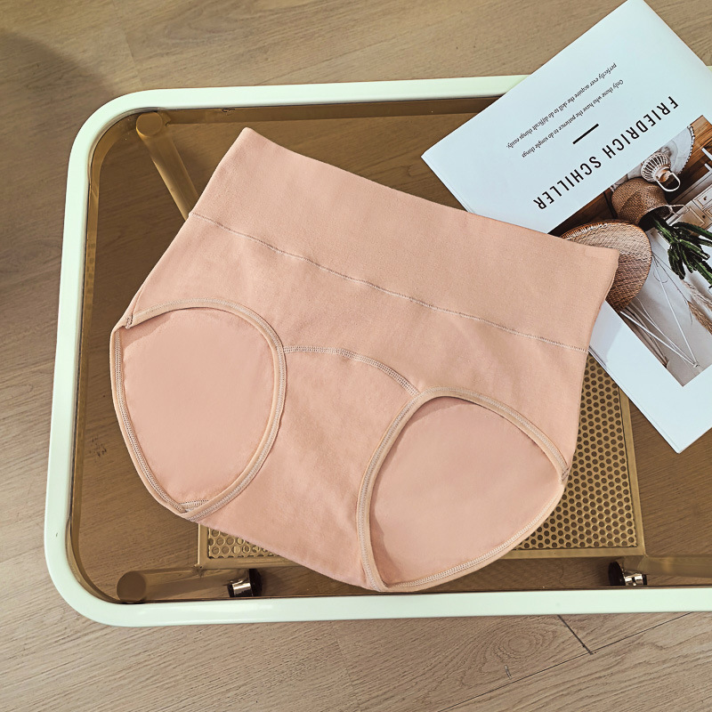 Ropa interior de cintura alta para niñas, algodón puro, entrepierna más larga, abdomen de gran tamaño, cadera, nuevo algodón puro transpirable y agradable para la piel