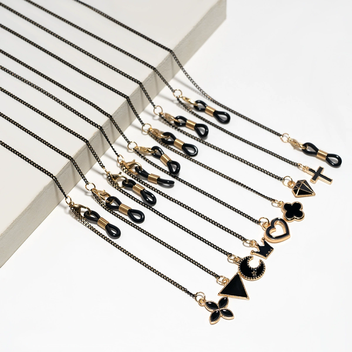 Металлический ретро очки цепи подвеска ключицы цепи дикие кисточки очки подвесные цепи украшения черный солнцезащитные очки цепи ремешок