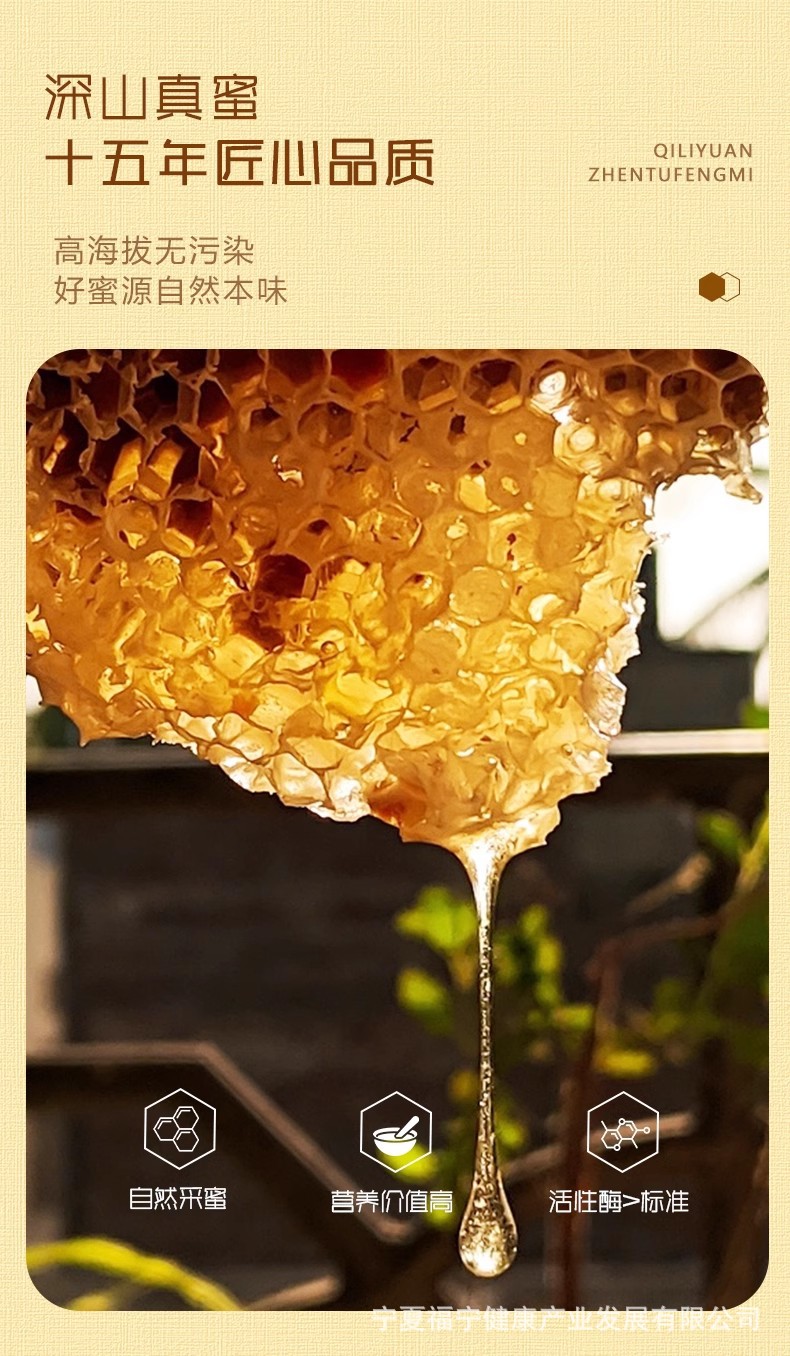 Qiliyuan Wildflower Honey with Goji Berry Natural Squeeze Bottle 500g key features