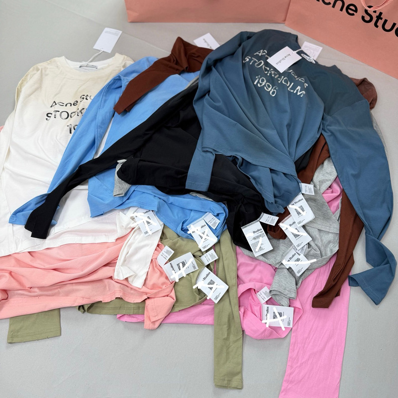 Ac Short-Sleeve Washed Vintage Style Ac1996 Short-Sleeve Long-Sleeve Logo Letter Short-Sleeve Classic Collection Model
