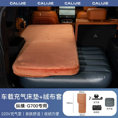 Jietu Zhongheng G700 Special Inflatable: Vehicle-mounted inflatable bed - chocolate-color-zongheng-g700-rear-drivers-air-mattress-220v-air-pump-with-velvet-cover