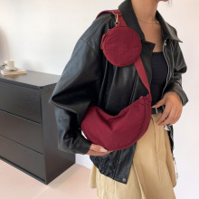 日系女包热销小包包女2024新款潮休闲百搭饺子包小清新单肩斜挎包