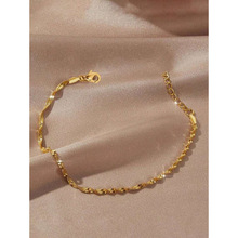 I 41343 Titanium Steel Wave Chain Bracelet �����ˮ����Ůʿ