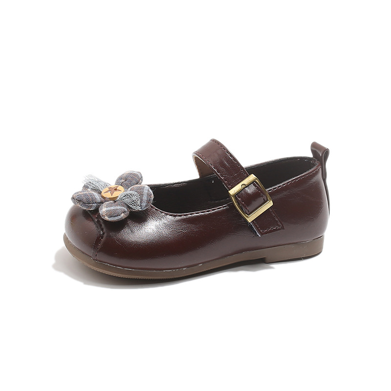 Zapatos para niñas zapatos de cuero para bebés primavera 2026 nuevos zapatos de espectáculo para niños flores zapatos de princesa image 7
