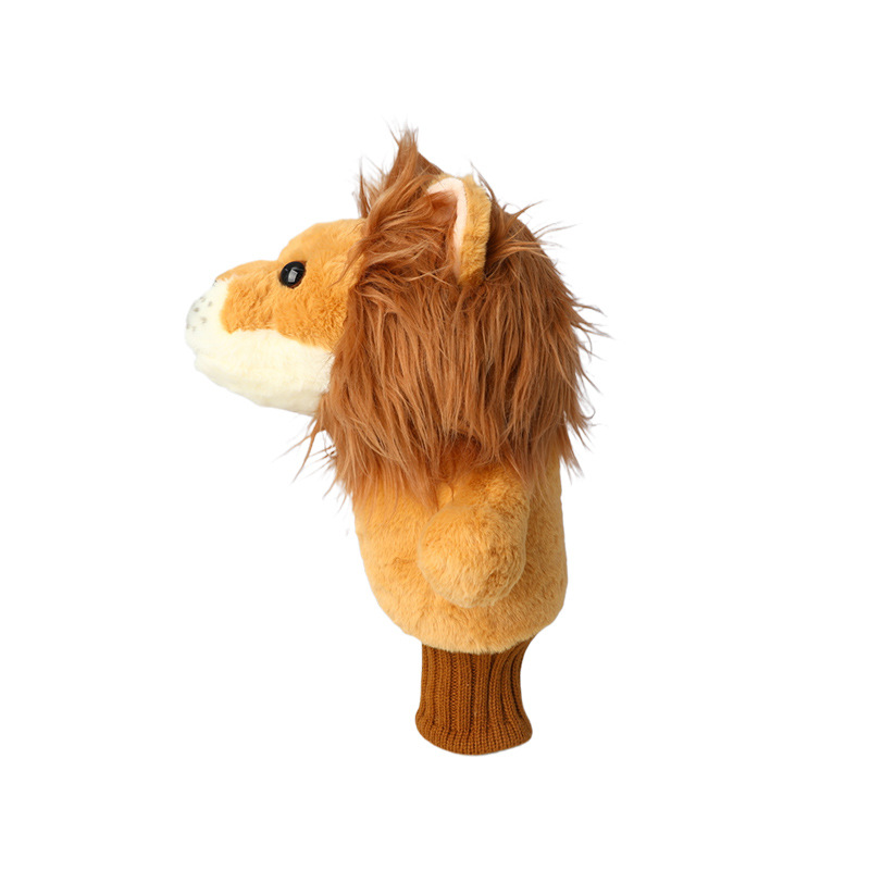 Cubierta protectora de palo de golf de león pequeño Cubierta de cabeza de palo de animal de dibujos animados