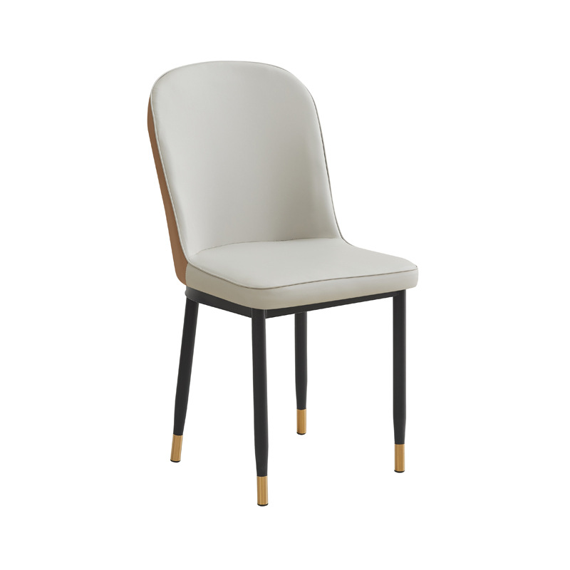 Silla de comedor de lujo ligera, asiento de cuero de doble propósito, mesa de recepción simple y moderna, multicolor opcional Baylor