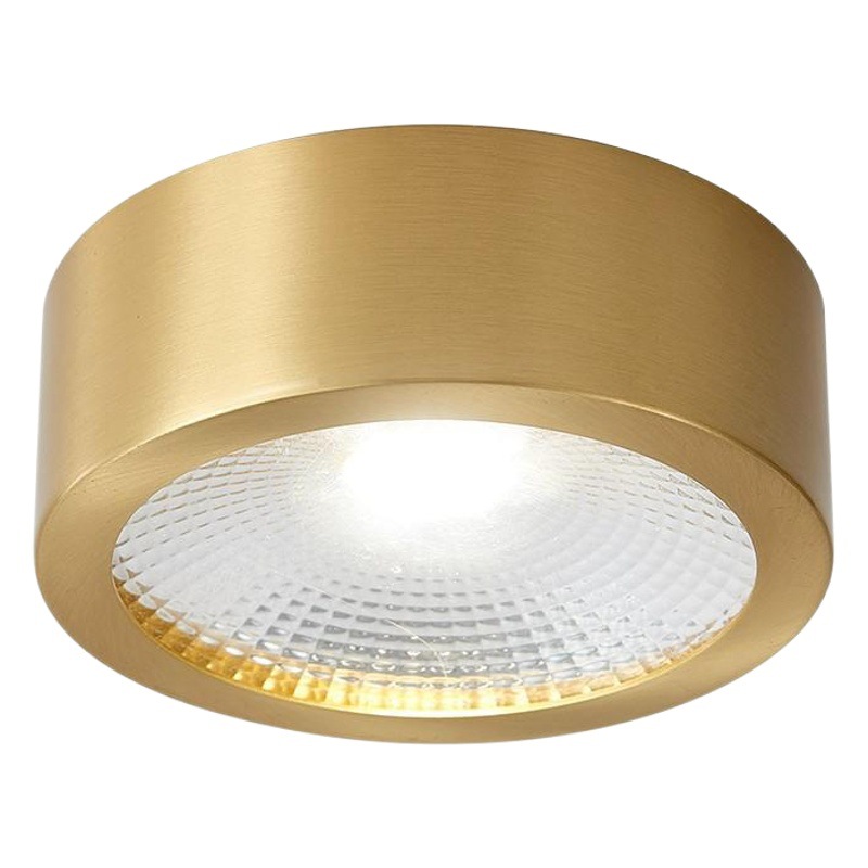 Todo-cobre superficie montada Downlight LED Ultra-Delgado hogar agujero de la lámpara de techo lámpara de foco Nordic techo pasillo lámpara de pasillo