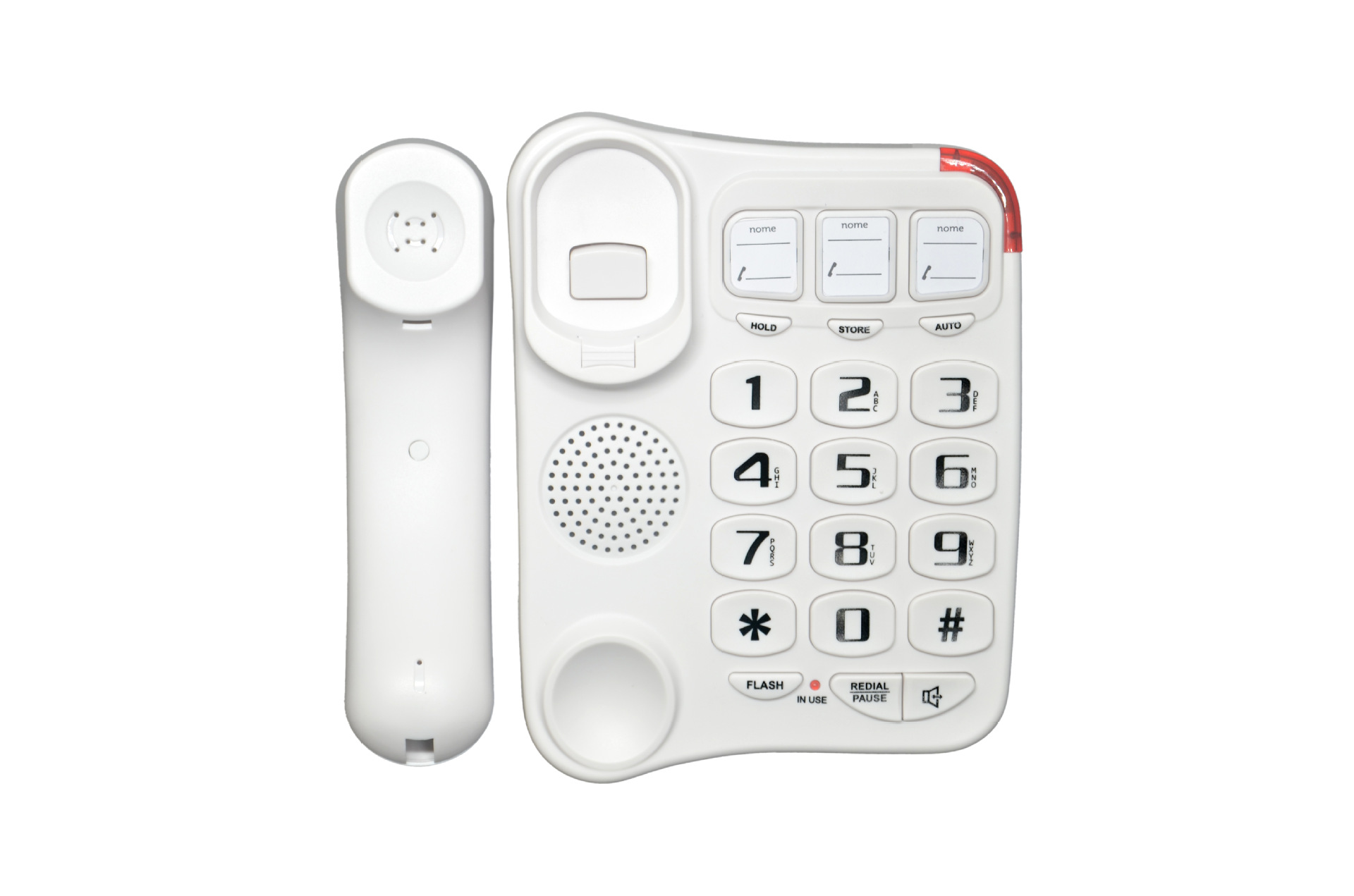 Letra grande TCF-2300 Teléfono de llave grande para ancianos teléfono fijo de oficina en casa de gran volumen sin batería
