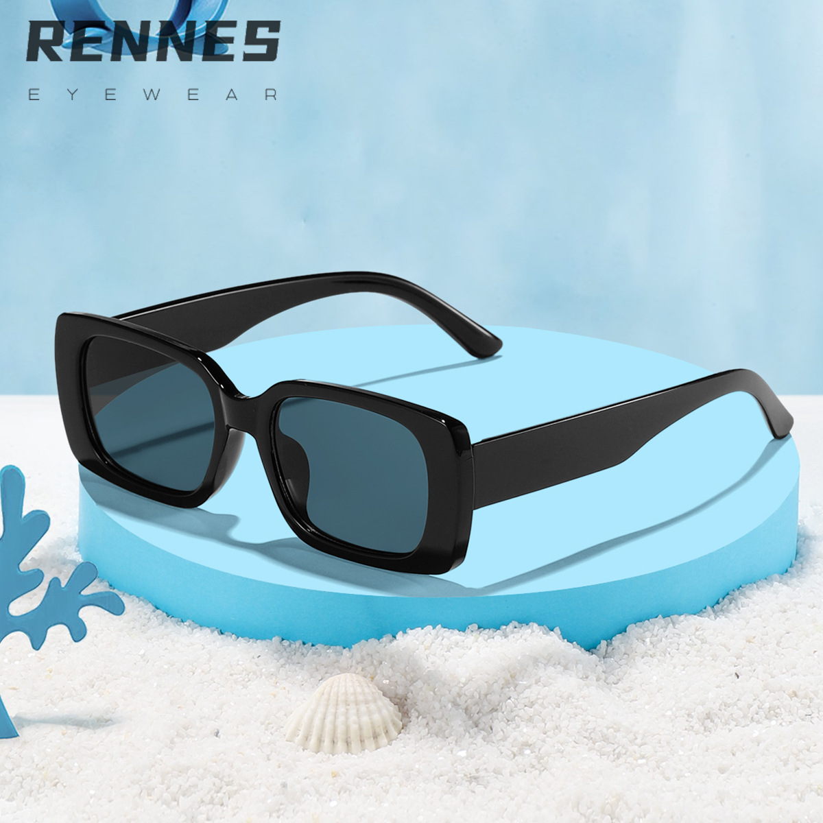 Gafas de sol a prueba de rayos UV al aire libre del todo-fósforo de la moda cuadrada retro de acrílico al por mayor de los niños