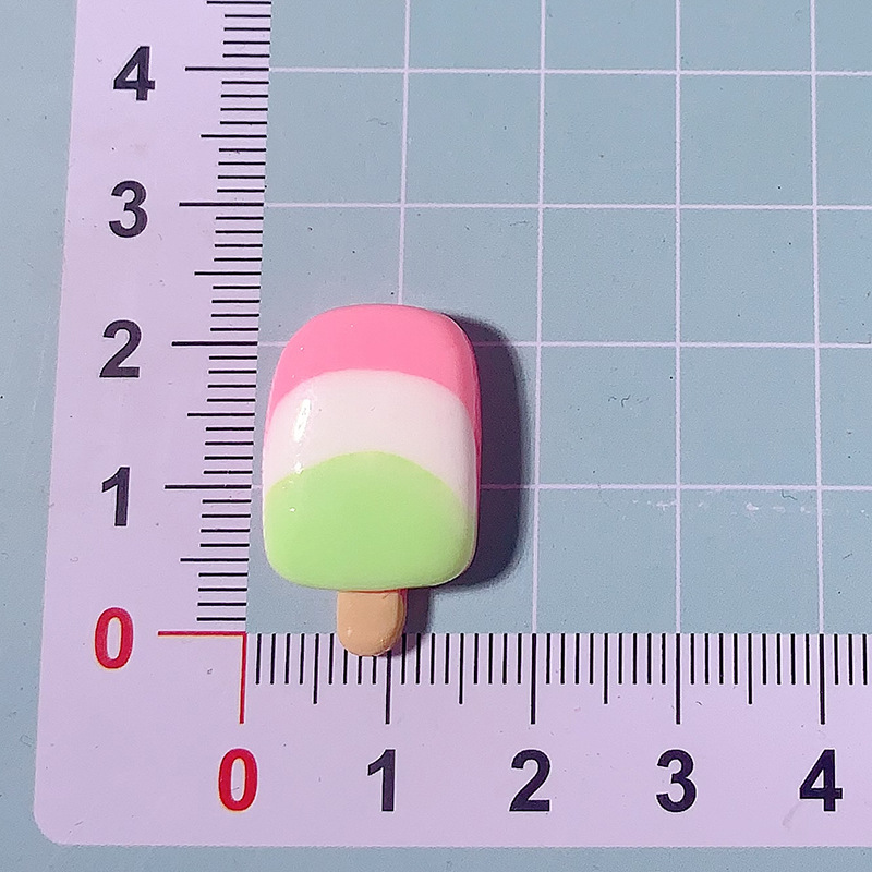 Nuevo macaron helado barra de hielo accesorios de resina de hielo DIY accesorios para el cabello caja de teléfono móvil llaverillo material de hebilla de zapatos parches