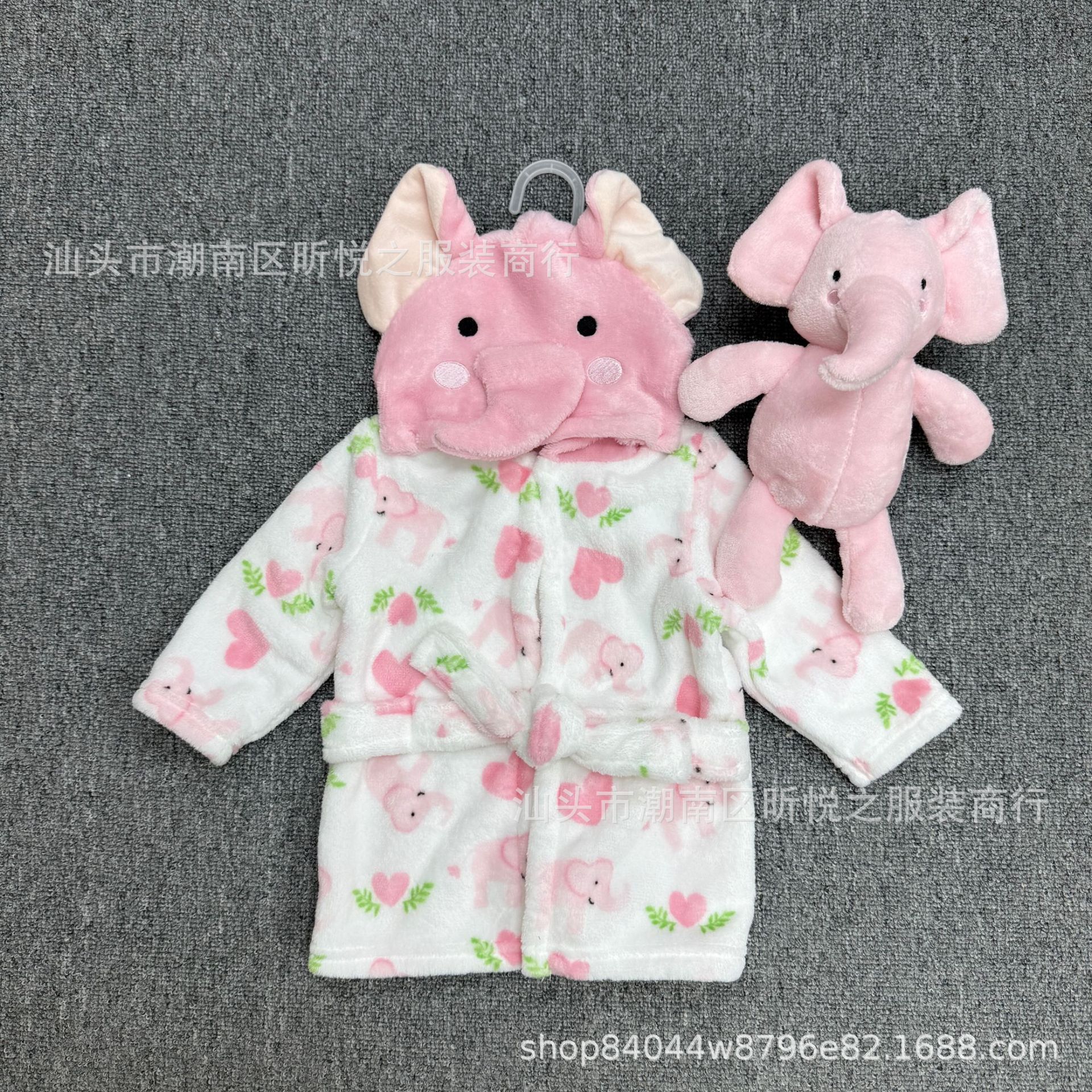 Bata de Baño con Capucha para Bebé Set de 2 Piezas Terciopelo de Coral Diseño Animado para Recién Nacidos image 3