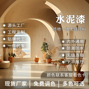 Cement paint indoor wall art paint cement paint art paint Hotel B & B bathroom wall floor integrated paint