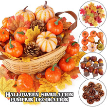 仿真南瓜万圣节装饰模型蔬菜橱柜展示摄影泡沫道具节日布置
