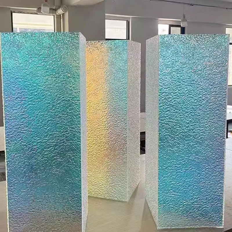 彩色石头UV板条纹长虹渐变色板工厂亚克力打印广东有机玻璃纹水波