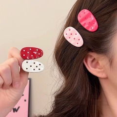 韓国のシンプルな水玉模様の小さな水滴カモノハシクリップクリエイティブ多用途前髪サイドクリップニッチかわいいスタイルのヘアクリップ女性卸売