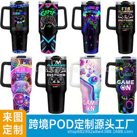 来图一件40oz汽车杯3D打印保温杯冰霸杯304不锈钢车载跨境亚马逊