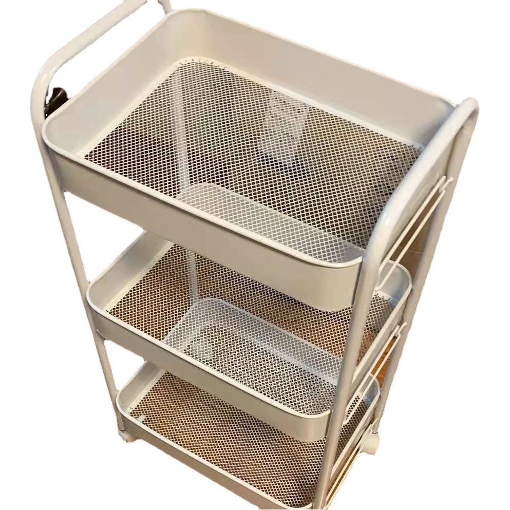 Carrito pequeño para almacenar verduras, estante de almacenamiento para cocina, estante de almacenamiento de varias capas de pie, móvil con ruedas, multifuncional para uso doméstico