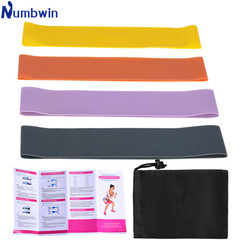 Latex 500 Yoga Fitness Mini Elastic Ring Band Glute Lifting Leg Training Set of 6, 5-40 lbs