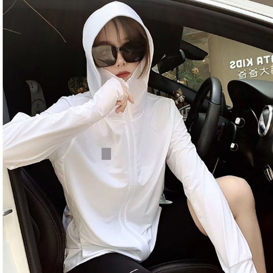 Japanese Rabbit Sun Protection Clothing Women's Summer New Ice Silk Outdoor Clothing Sportswear Sunshade Anti-ultraviolet Breathable Sun Protection Clothing