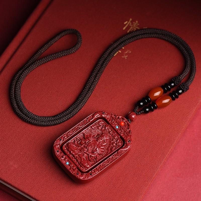 BAO REAL HIGH CONTENT CINNABAR 펜던트 RAW ORE PURPLE GOLD SAND BENMINGFO 목걸이 남성과 여성 BIMMINGFO ZODIAC GUARDIAN