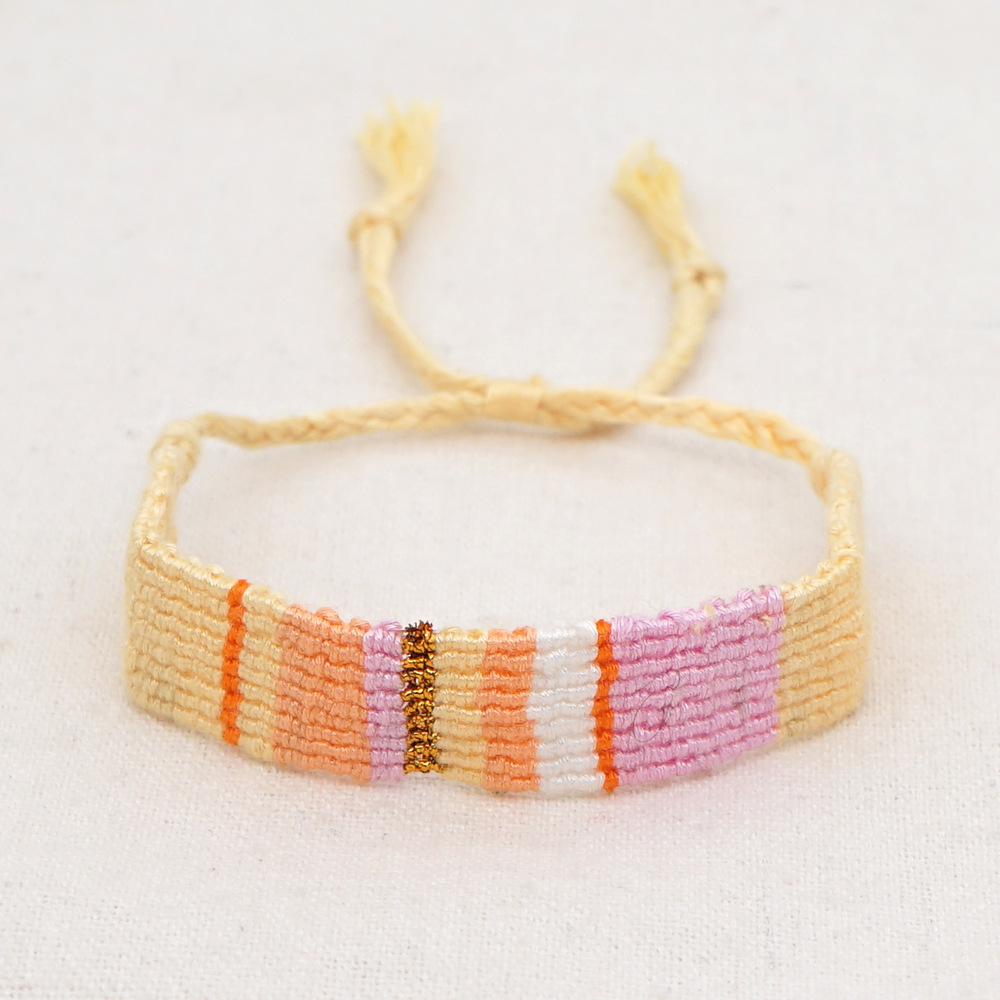 Ethnic Style Colored Cotton Woven Elastic Bracelet Wholesale Jewelry Nihaojewelry display picture 16