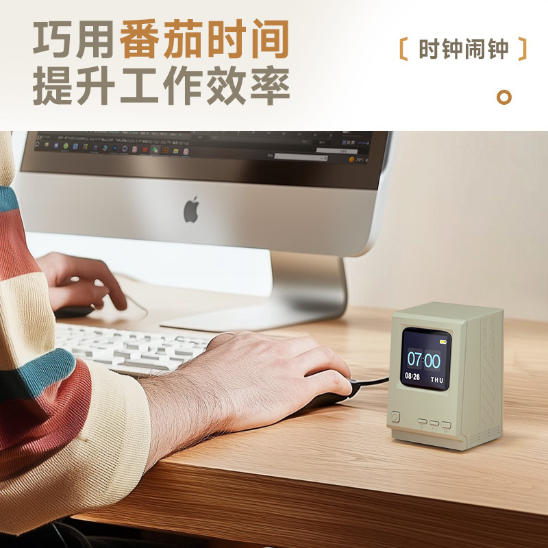 新しいパソコンのレトロな歌詞bluetoothスピーカーのデスクトップ時計の振り子無線屋外携帯bluetoothオーディオ|undefined