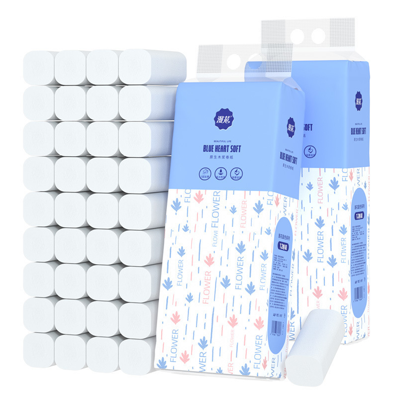 漫花トイレットペーパーは家庭用の実恵装ロール紙ティッシュを代行して、家庭用の無芯トイレロール紙のトイレットペーパーをセットします。|undefined
