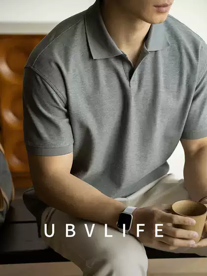 Men's Mercerized Cotton Blend Breathable Short Sleeve Polo Shirt 2026 Spring Summer New Casual Loose Lapel Collar T-Shirt Top