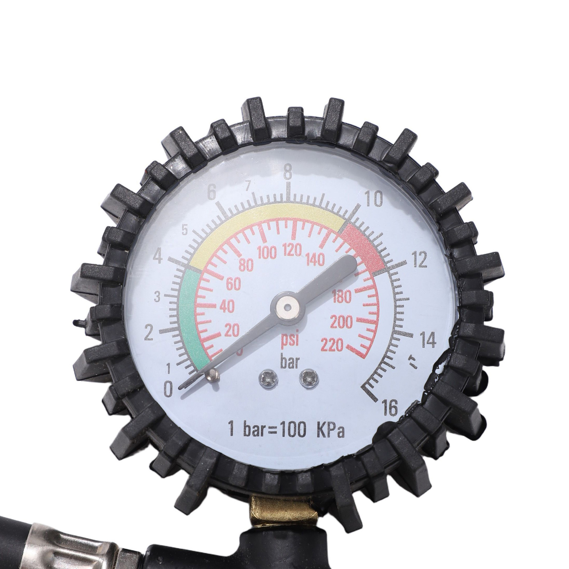 Industrial-grade red and black handle oil-immersed tire pressure gun, multi-specification tire pressure monitor, air pump gun, inflator nozzle wholesale