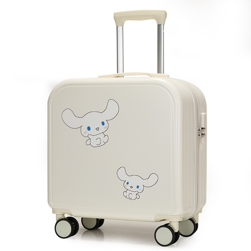 Pequeño equipaje 18 pulgadas universal rueda contraseña embarque caso imprimible logo niños cremallera trolley caso al por mayor