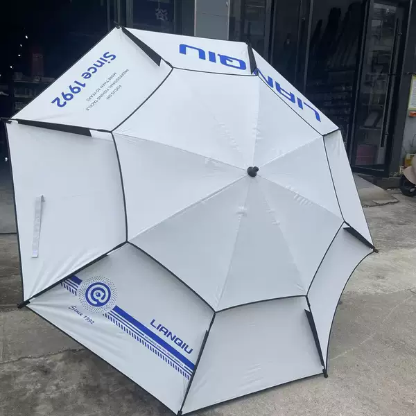 Lianqiu Fishing Umbrella 2026 New Model A5 Outdoor Mechanical Arm Sun Protection Large Fishing Umbrella 2.4 Meters Off-White for Fishing and Outdoor Fishing