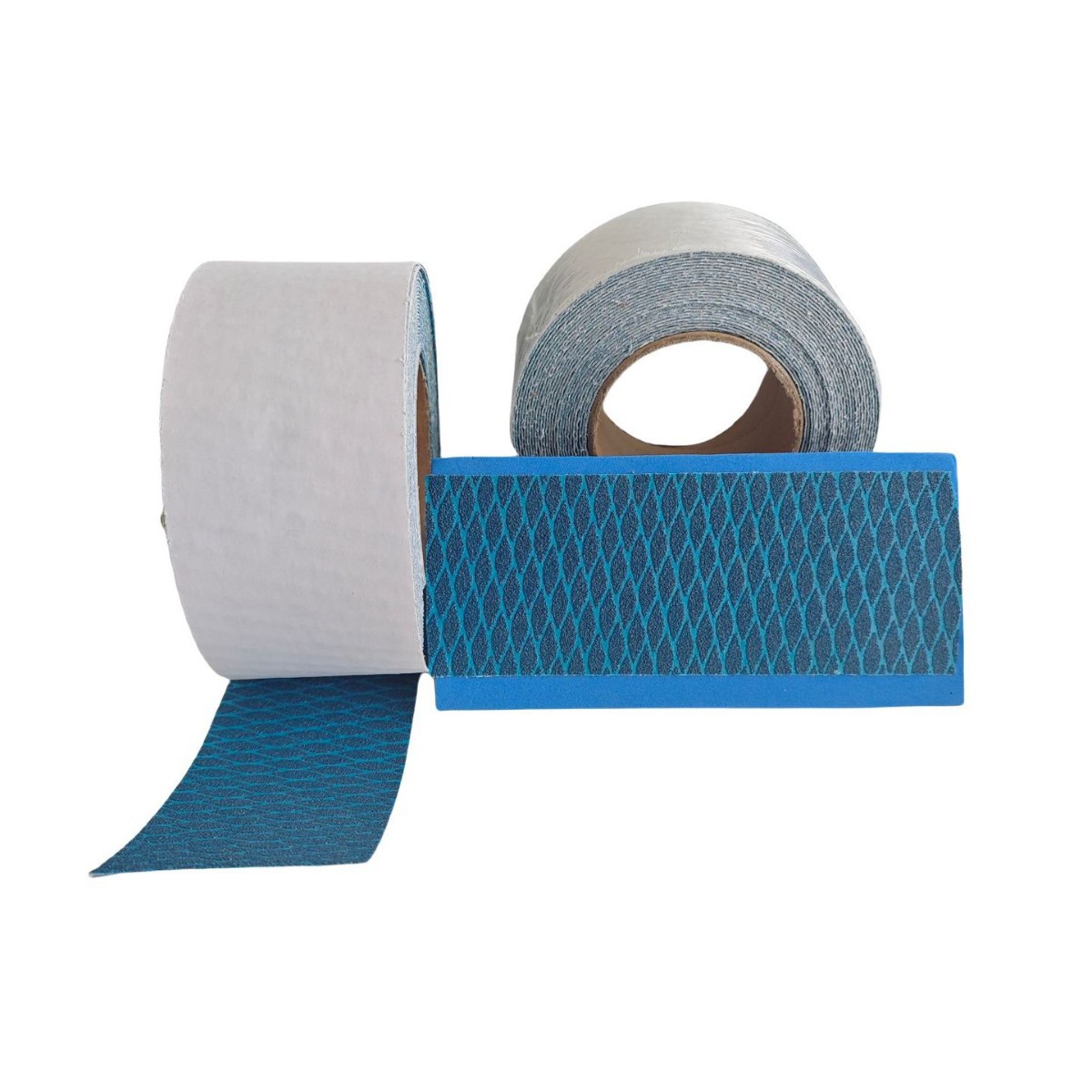 蓝色菱形软基砂卷 木工抛光打磨手撕布卷