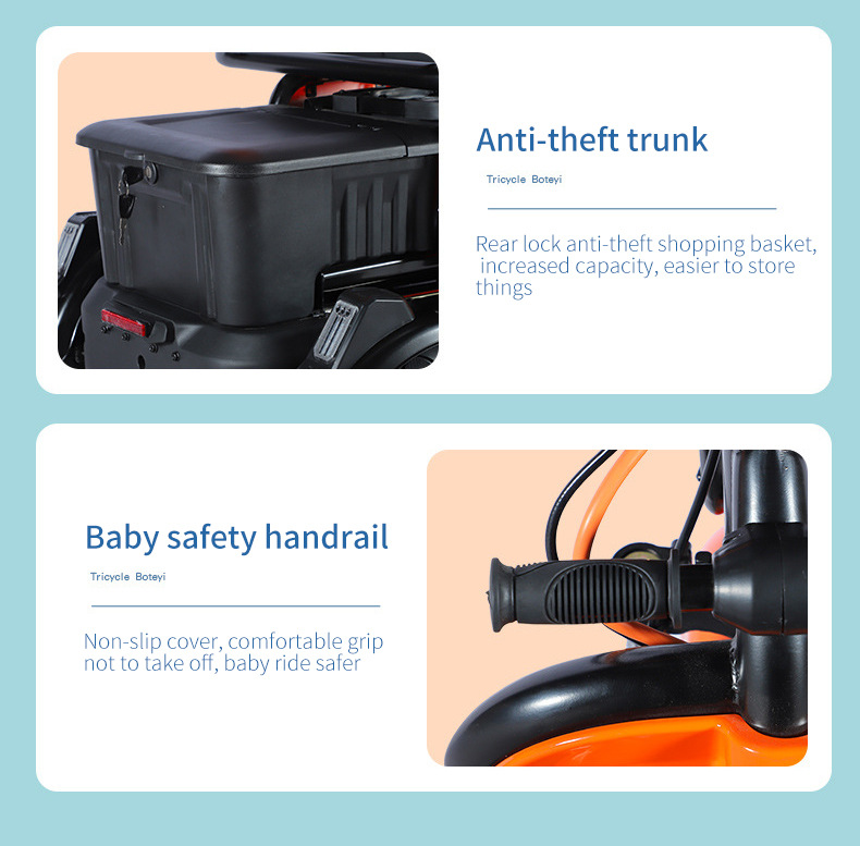 Electric Tricycle for Picking Up Students, Child Safety Design