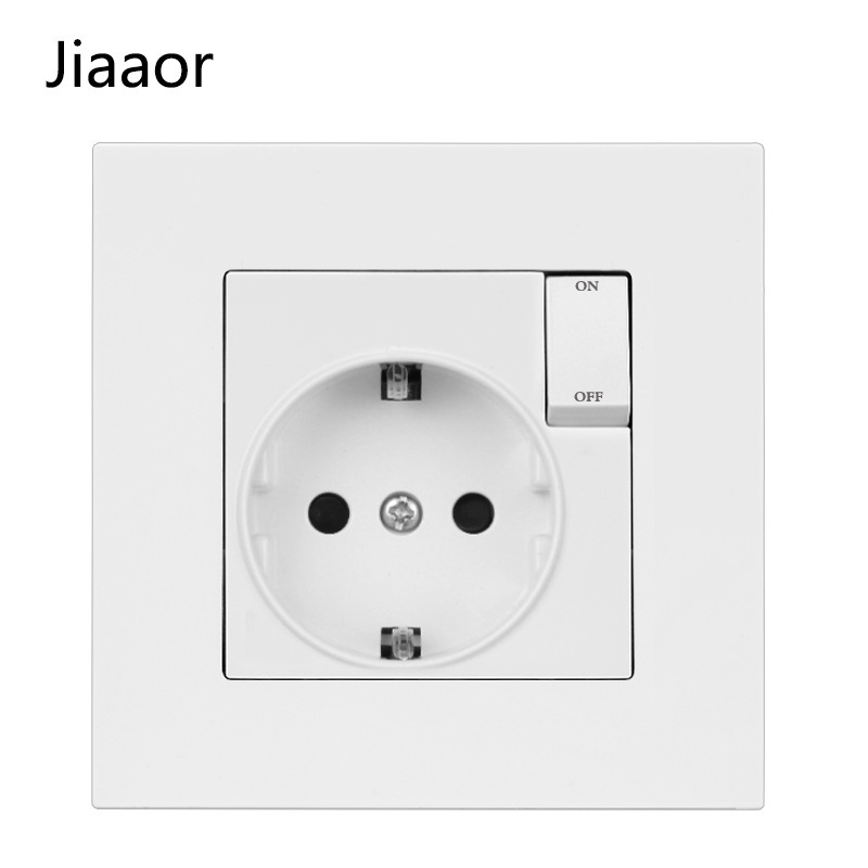 16A白色欧标开关插座面板德式双联欧规带USB+type C墙壁插座暗装|undefined
