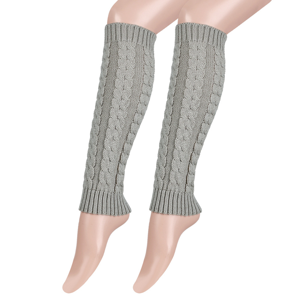 Damen-Beinlinge, Knöchel, Winter, warm, Stretch, gestrickt, Slouch, Thermo-Damen, dicke Wollmanschetten, Hanfstiefelsocken, schwarz-weiße Gamasche – Detail 14