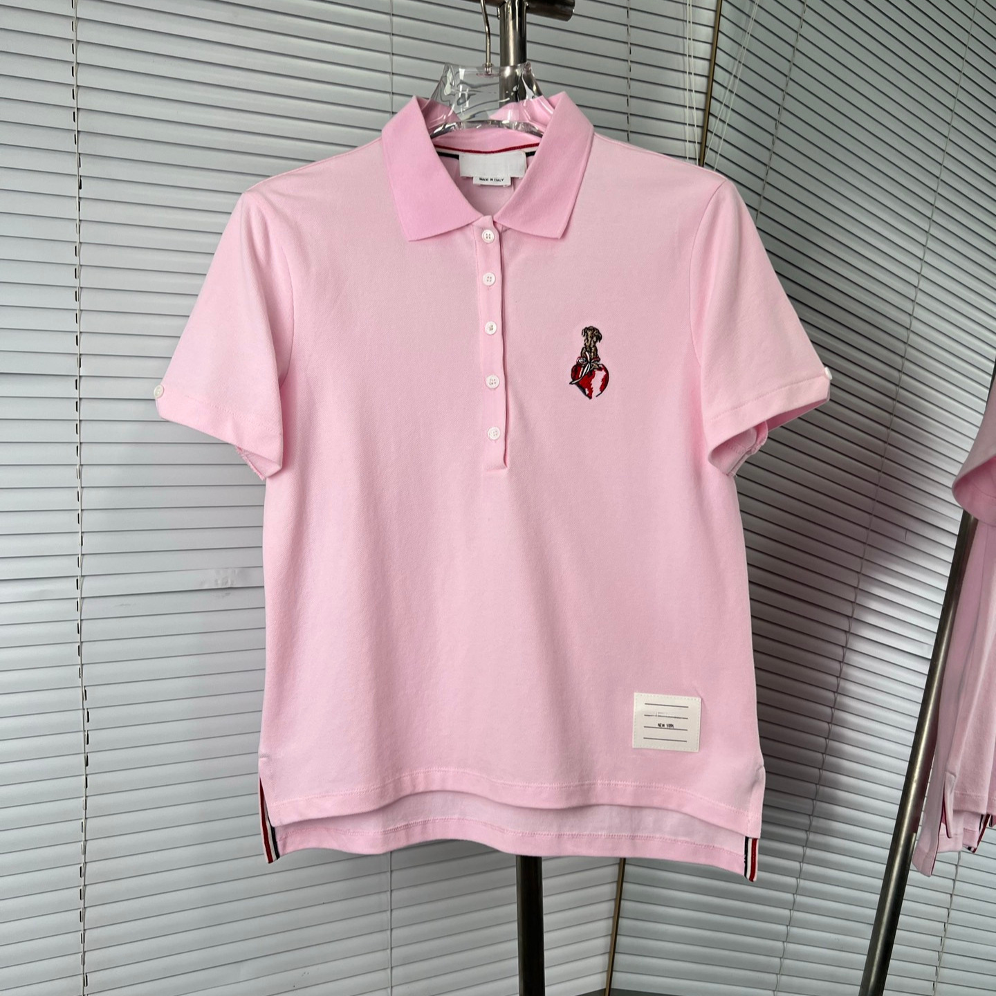 Shenzhen Nanyou High-Quality Summer New Qixi Festival Limited Edition Puppy Heart Embroidered Collared Polo Shirt for Women