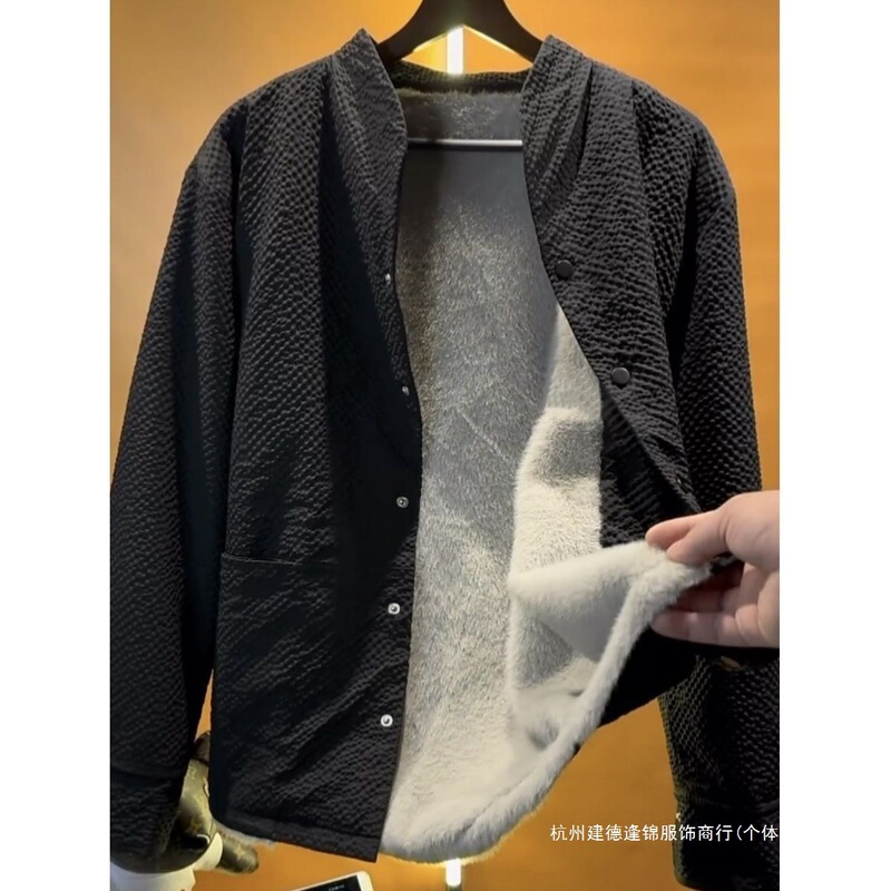 Cross-Border Winter Fashion Men's Paisley Bubble Fleece Warm Jacket Trendy Casual Old Money Style Cold-Proof Outerwear