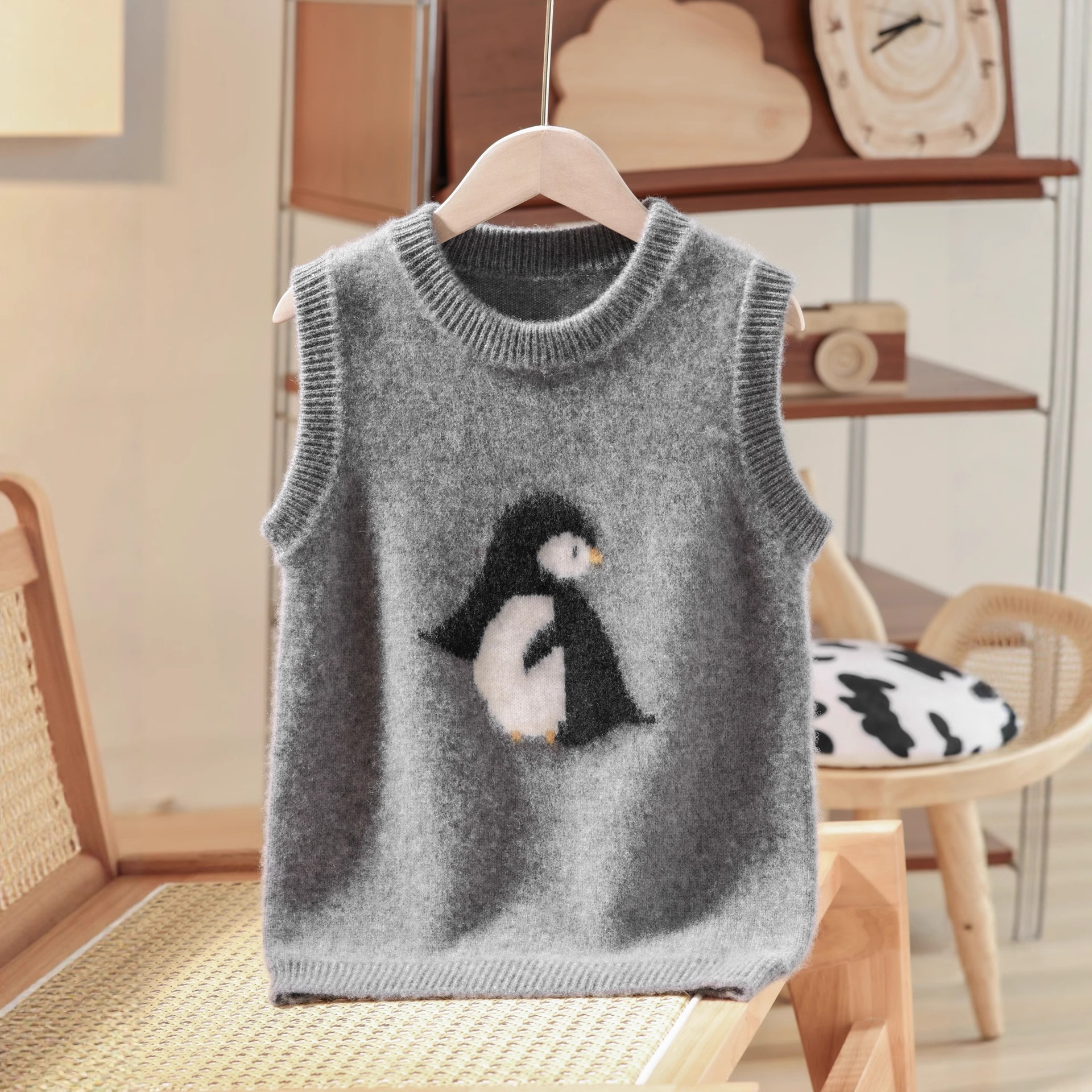 Woolen children's vest for men and women