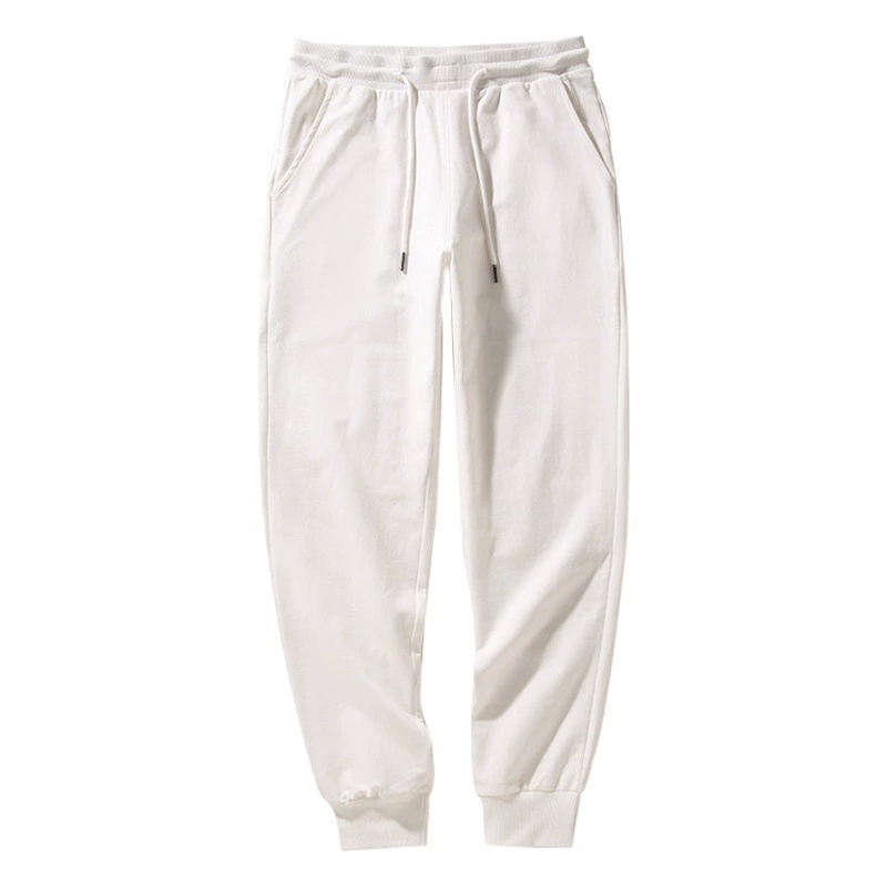 Спортивные штаны из чистого хлопка, свободные плоские весенне-осенние мужские и женские повседневные спортивные штаны на флисовой подкладке, новый кислородный хлопок