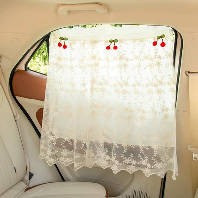 Side Curtain Suction Cup Car: Car curtains - lace-cherry-b-style-extended-style