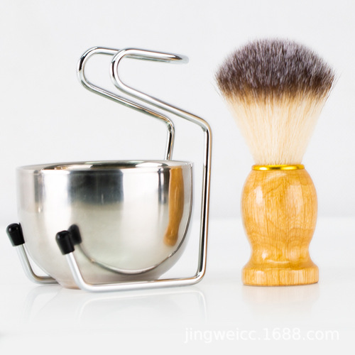 200ml 304 Double Layer Stainless Steel Men's Shaving Cream Foam Soap Bowl Beard Soap Bowl Foaming Bowl Foam Bowl 