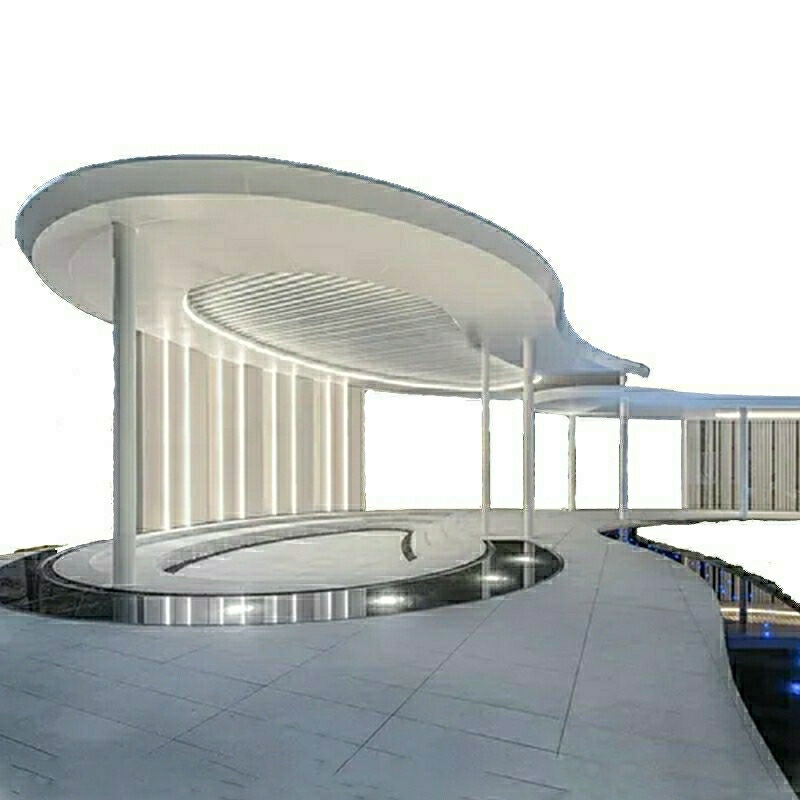 大型ステンレス廊架彫刻団地園林広場公園不動産景観金属鋼構造発光置物|undefined
