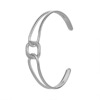 Stone inlay stainless steel, sophisticated bracelet, European style, wholesale, simple and elegant design