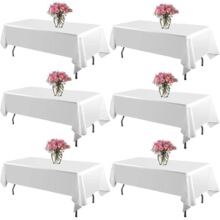 E 27043 White Polyester Tablecloth ��ɫ�������� �羳��