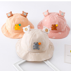 寶寶防曬帽子春秋薄款夏季兒童遮陽帽男童嬰兒可愛盆帽女童漁夫帽