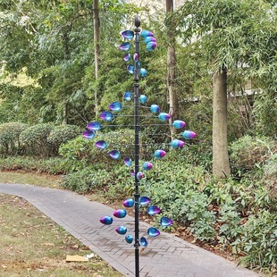 Wholesale Outdoor Windmill Bio-Code Windmill Decorative Ornaments Rotating Iron Crafts in Scenic Spots