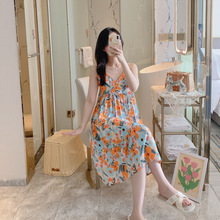 新款棉绸吊带睡裙女夏季加大码性感甜美家居服可外穿人造棉长裙子