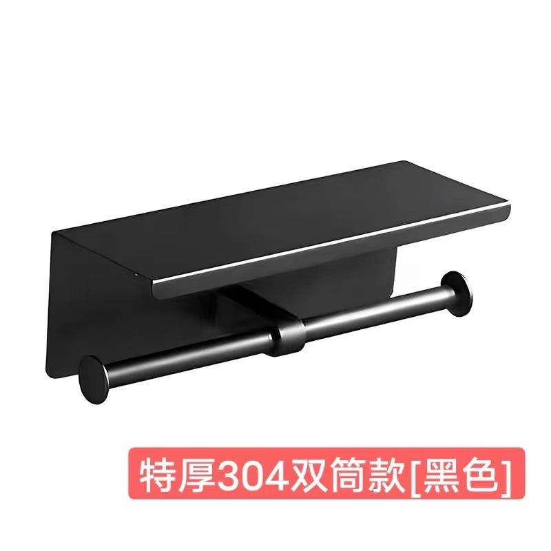 Soporte cuadrado de acero inoxidable 304 para rollos de papel, estante de almacenamiento transfronterizo para teléfonos móviles, soporte de papel higiénico para baño, soporte de almacenamiento de papel de 304.