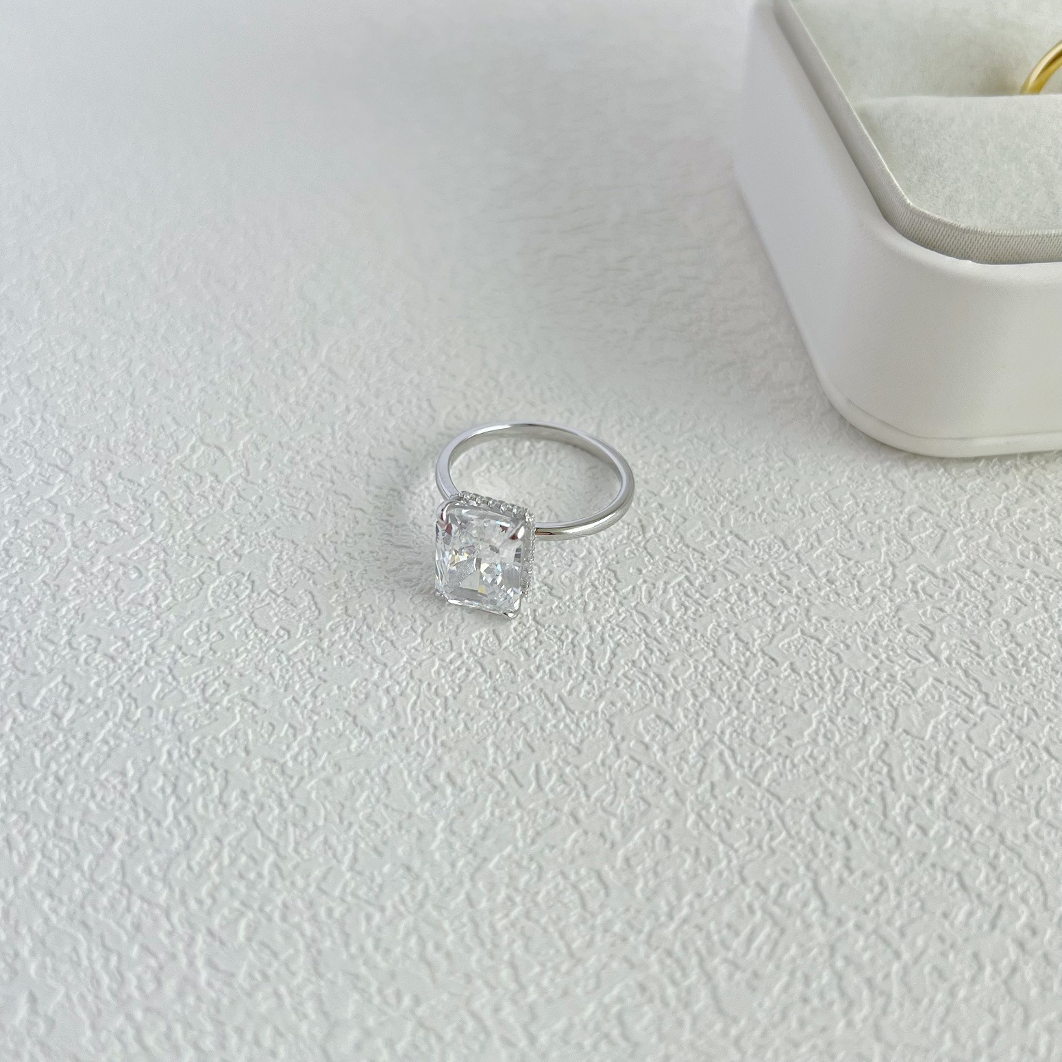 6g Weight Zircon Inlay Material Rings Classification 5, 9 Ring Size 1 Piece Quantity Holiday, Daily Occasion 925 Sterling Silver Material Geometric, Heart Shape Pattern Women's Gender Plating, Inlay Design Elegant Style 925 Sterling Silver Zircon Geometric Heart Shape Rings 39