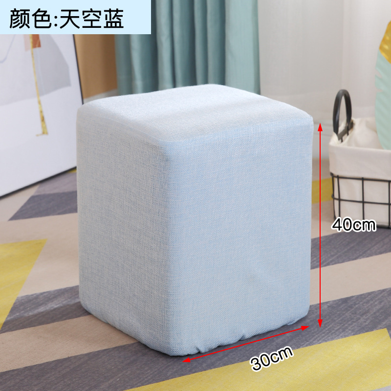 Taburete pequeño Internet celebridad hogar tela taburete bajo sala de estar creativa sofá taburete lindo taburete redondo zapatos Cambio de heces perezoso banco pequeño